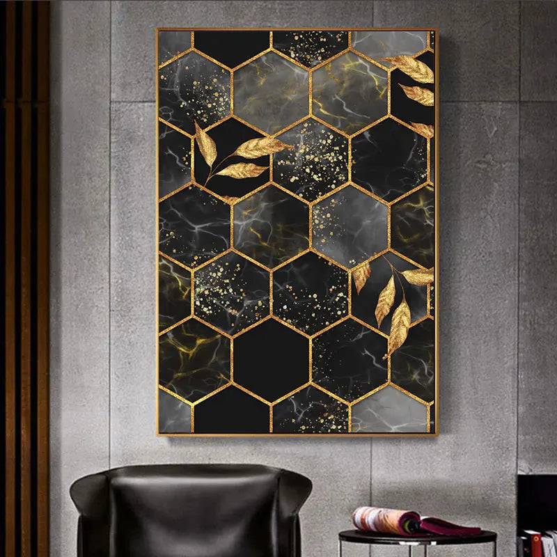 Guérip Abstract Art Print Wall Art Decor Black White