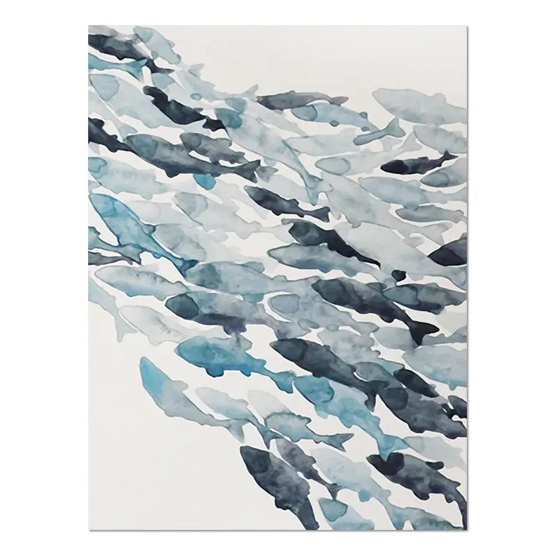 Guérip Nordic Simple Abstract Fish Group