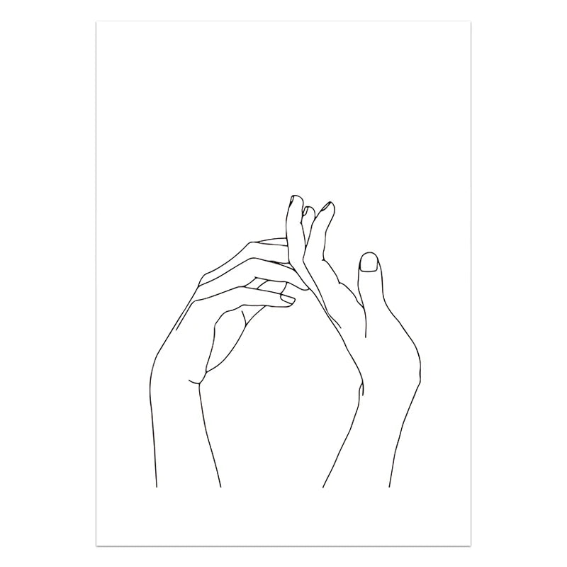 Guérip Abstract Women Line Drawing Nordic Poster&Prints Modern