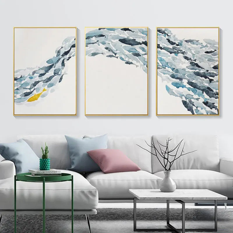 Guérip Nordic Simple Abstract Fish Group