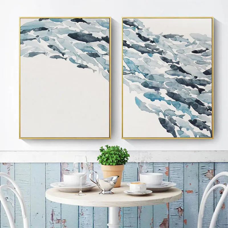 Guérip Nordic Simple Abstract Fish Group