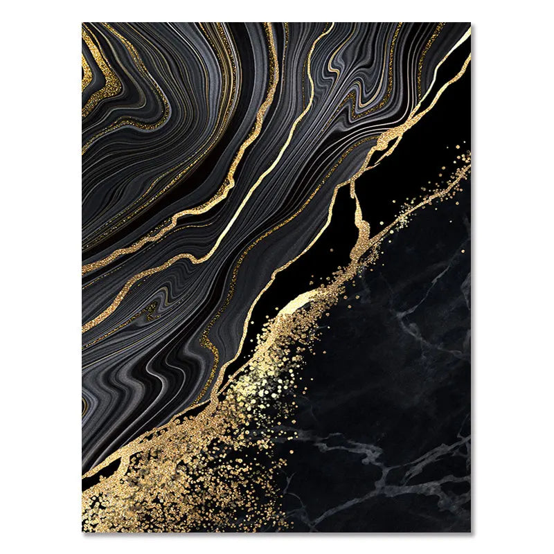 Guérip Abstract Art Print Wall Art Decor Black White