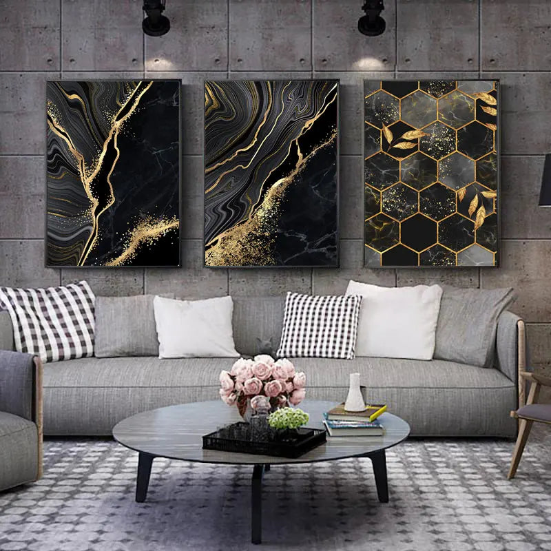 Guérip Abstract Art Print Wall Art Decor Black White