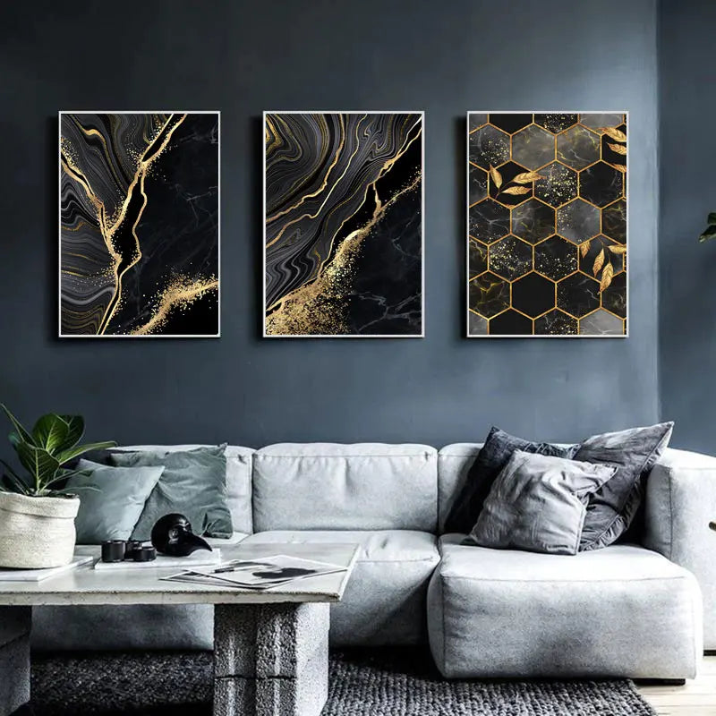 Guérip Abstract Art Print Wall Art Decor Black White