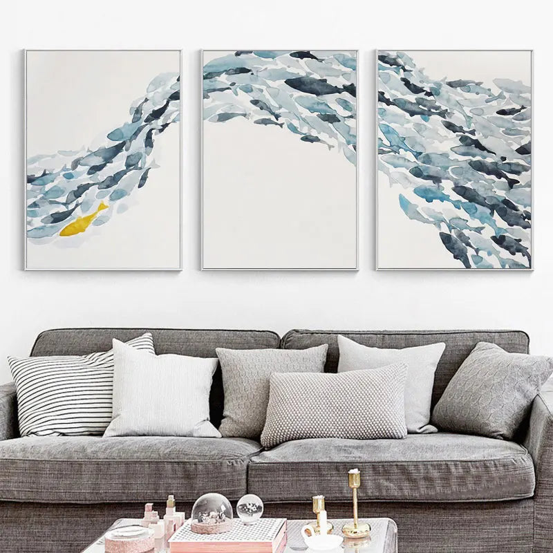 Guérip Nordic Simple Abstract Fish Group