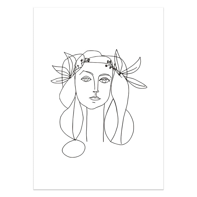 Guérip Abstract Women Line Drawing Nordic Poster&Prints Modern