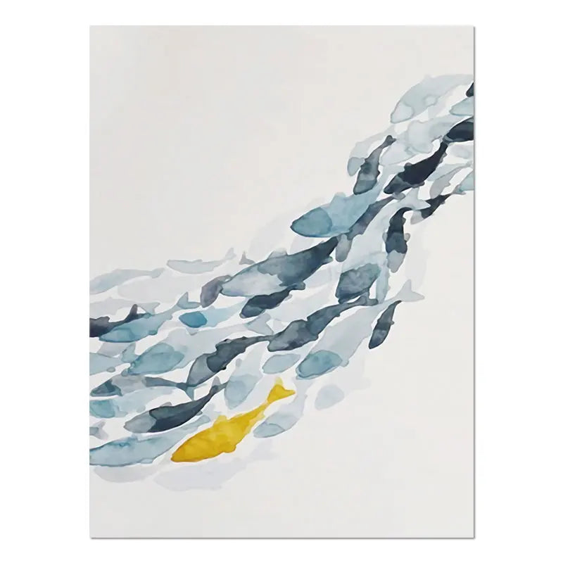 Guérip Nordic Simple Abstract Fish Group