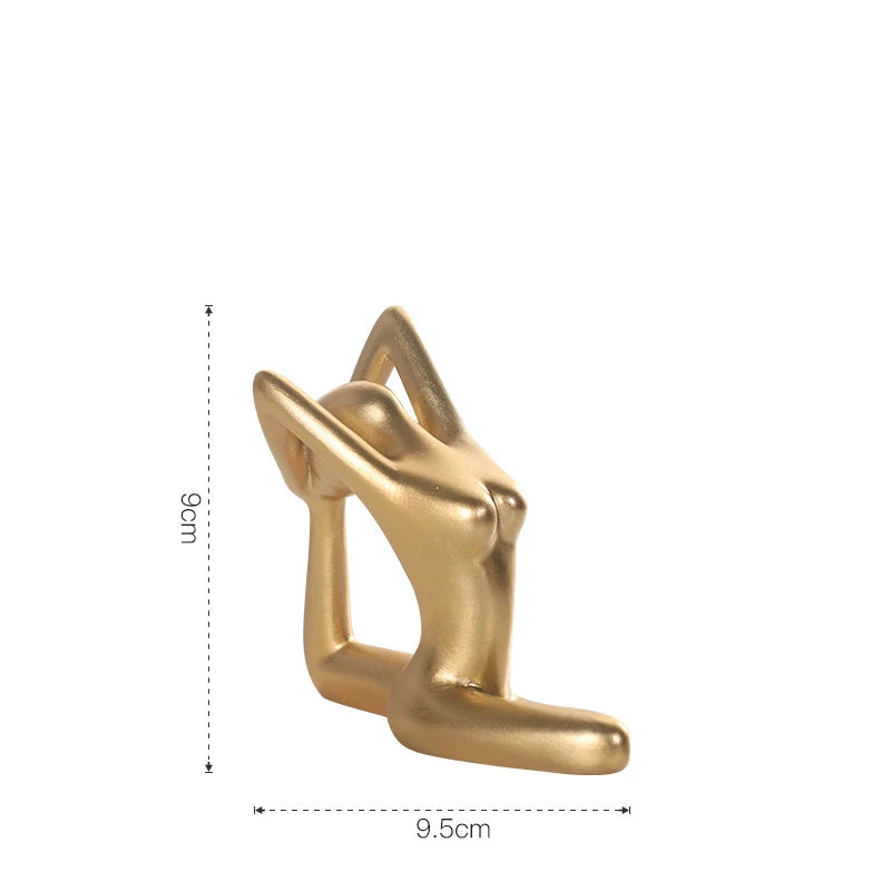 Golden Balance Yoga Figurine