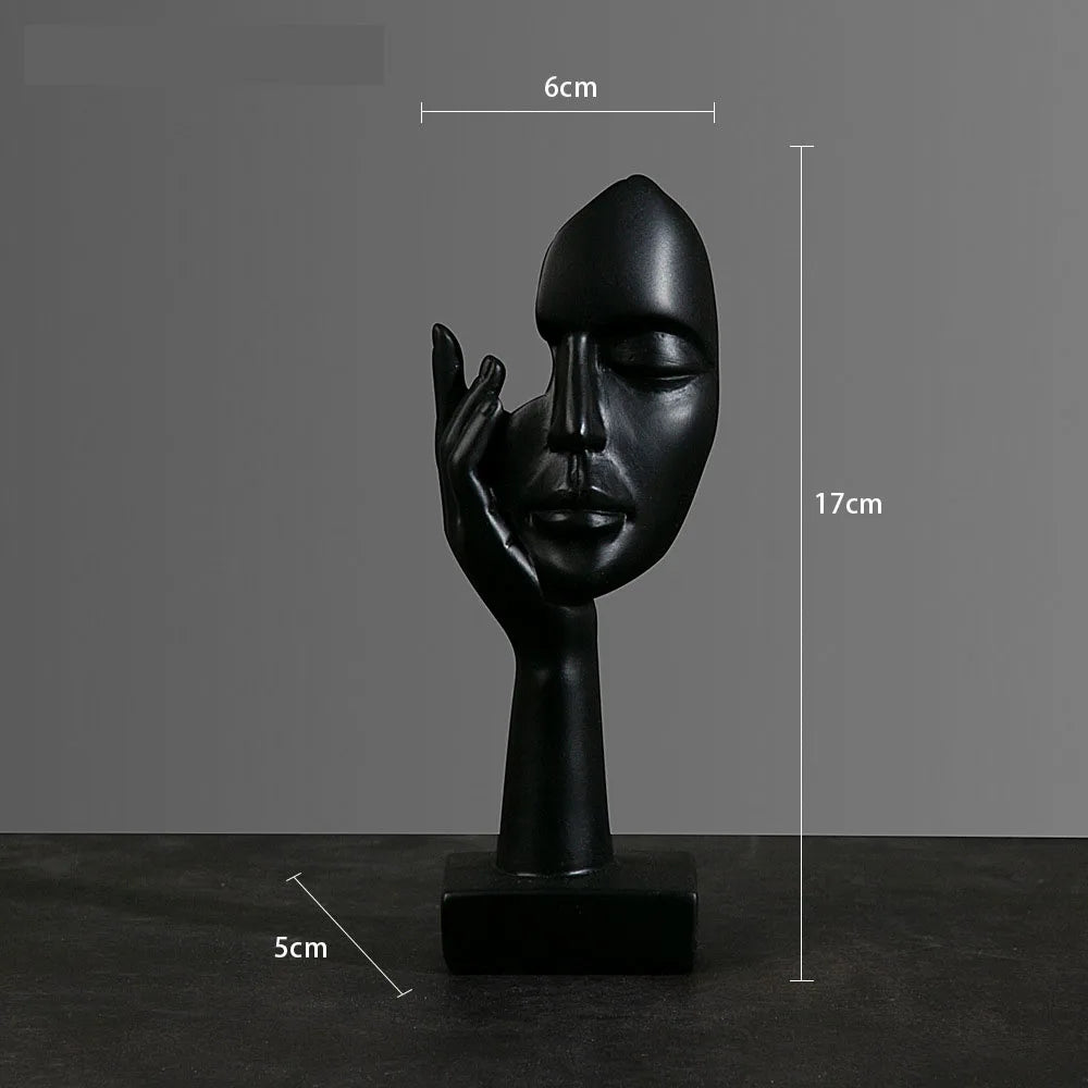 Abstract Face & Hand Sculpture