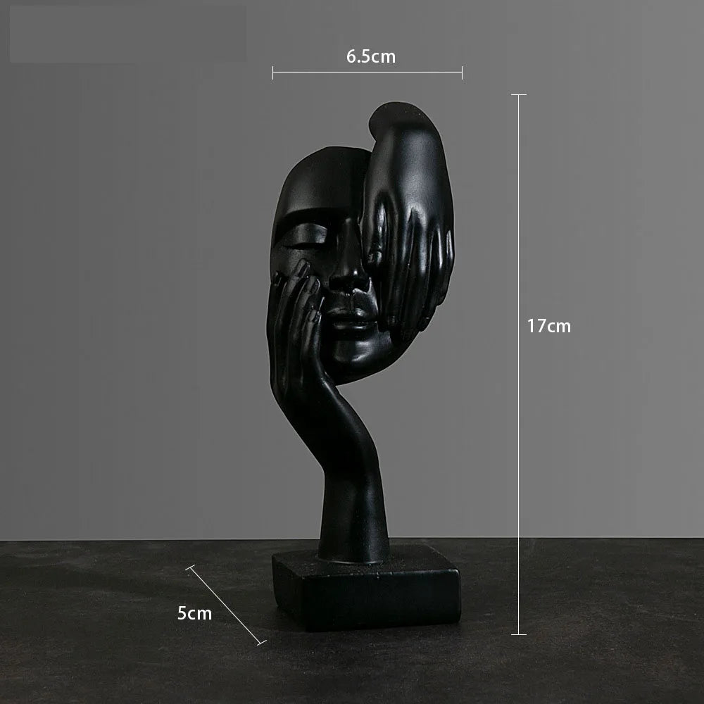 Abstract Face & Hand Sculpture