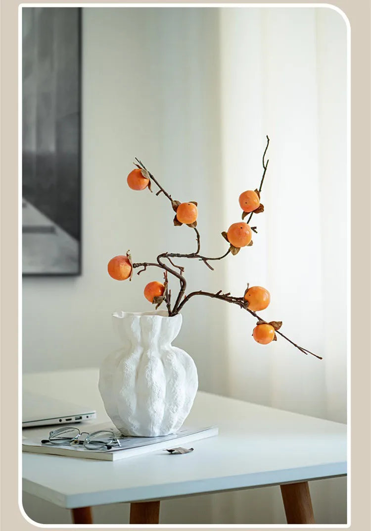 Guérip Nordic White Ceramic Vase Centerpiece Ornament