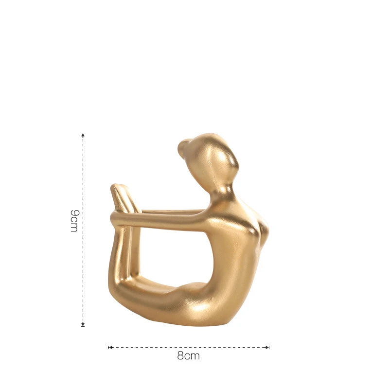 Golden Balance Yoga Figurine