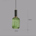 Guérip Retro Striped Glass Pendant Light