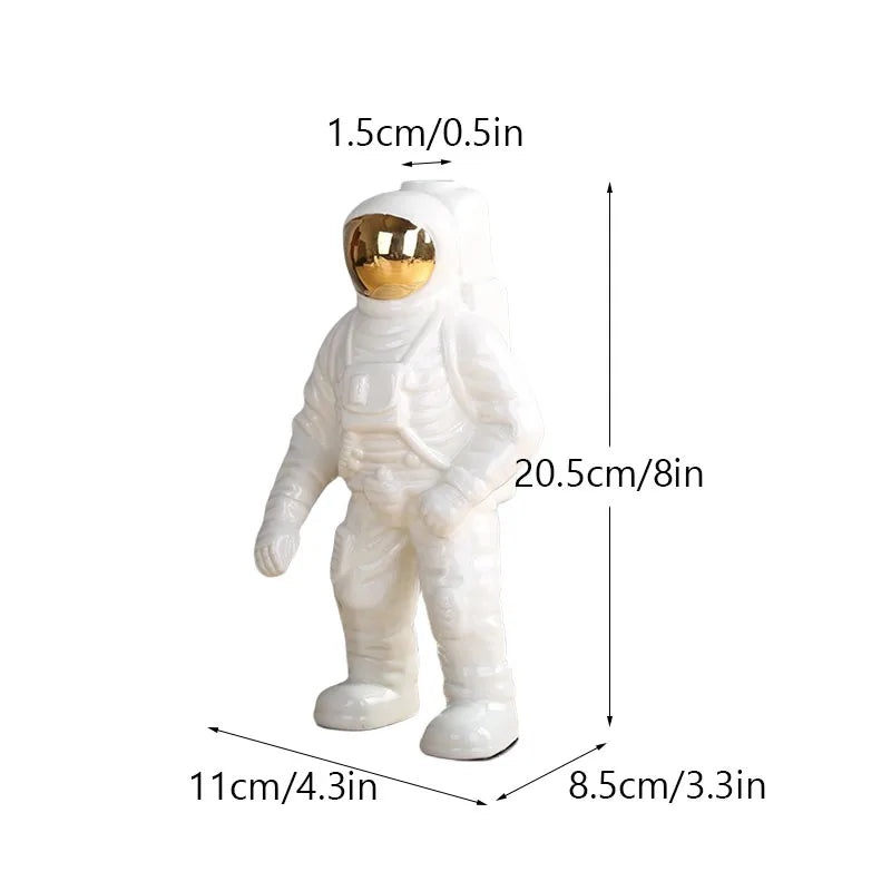 Guérip Porcelain Astronaut Vase Figurines Bookshelves