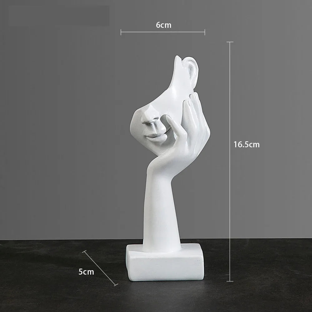 Abstract Face & Hand Sculpture