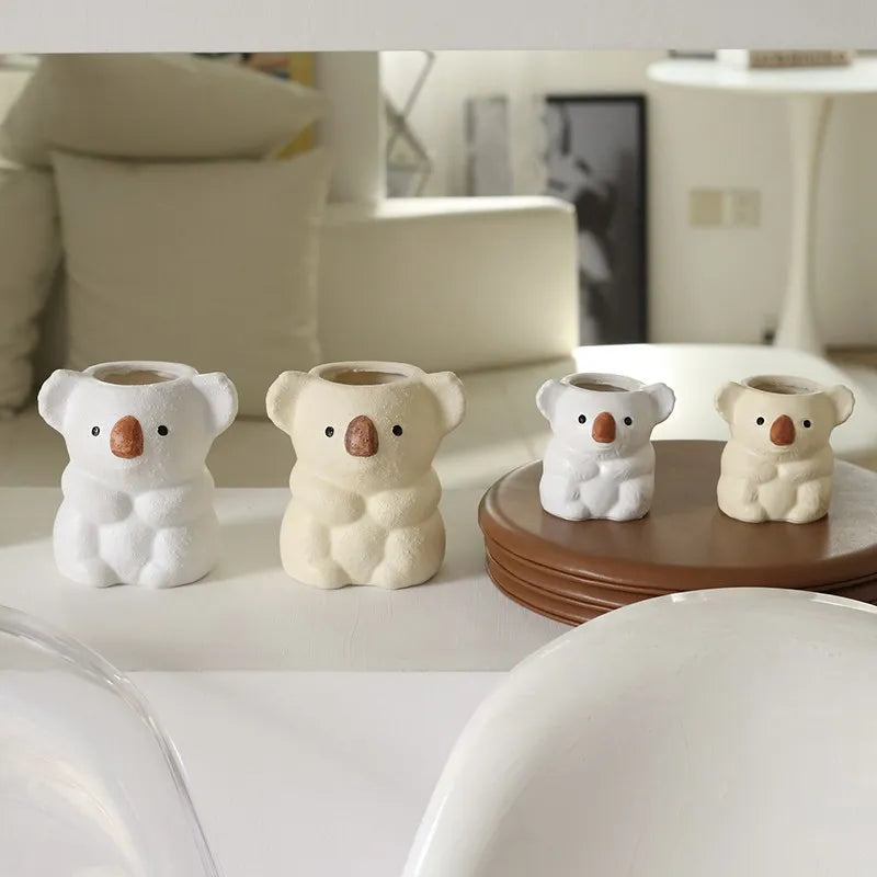 Norév Cute Koala Small Vase Succulent Flower Pot
