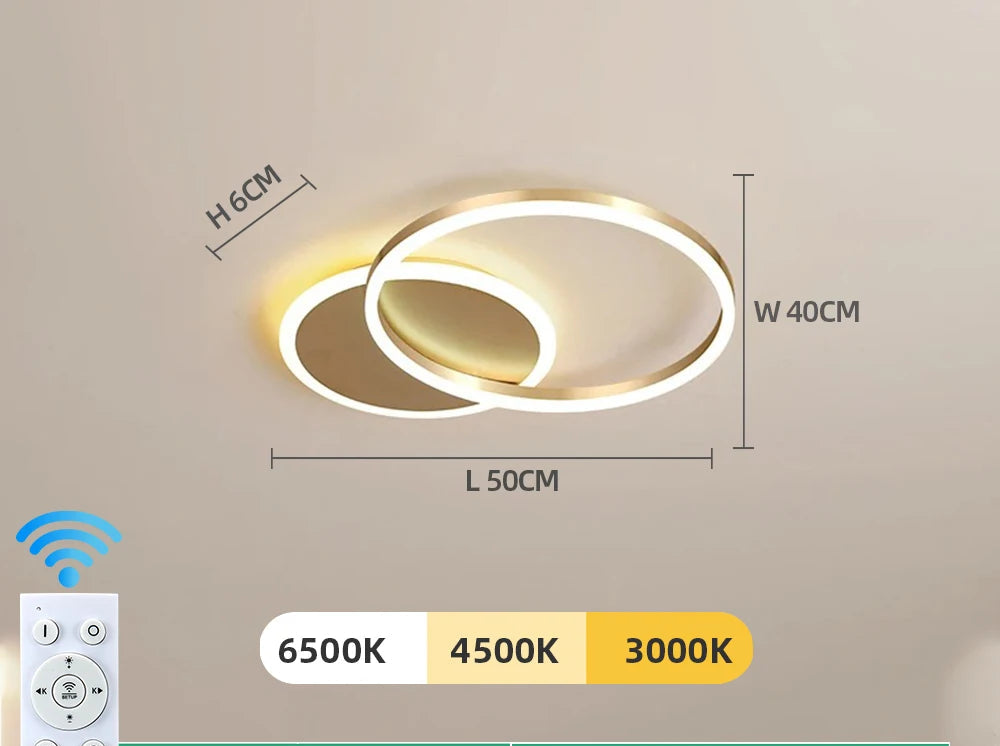 OrbitGlow Ring LED Ceiling Chandelier