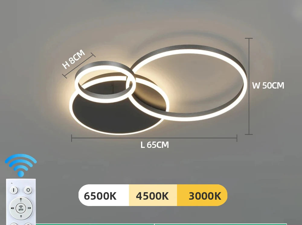 OrbitGlow Ring LED Ceiling Chandelier