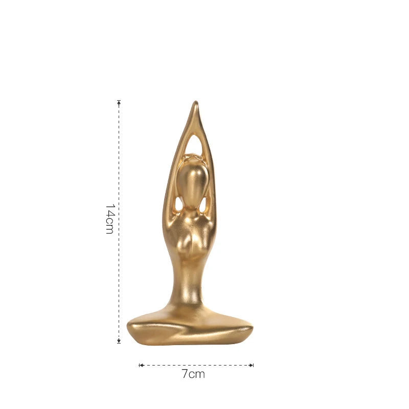Golden Balance Yoga Figurine
