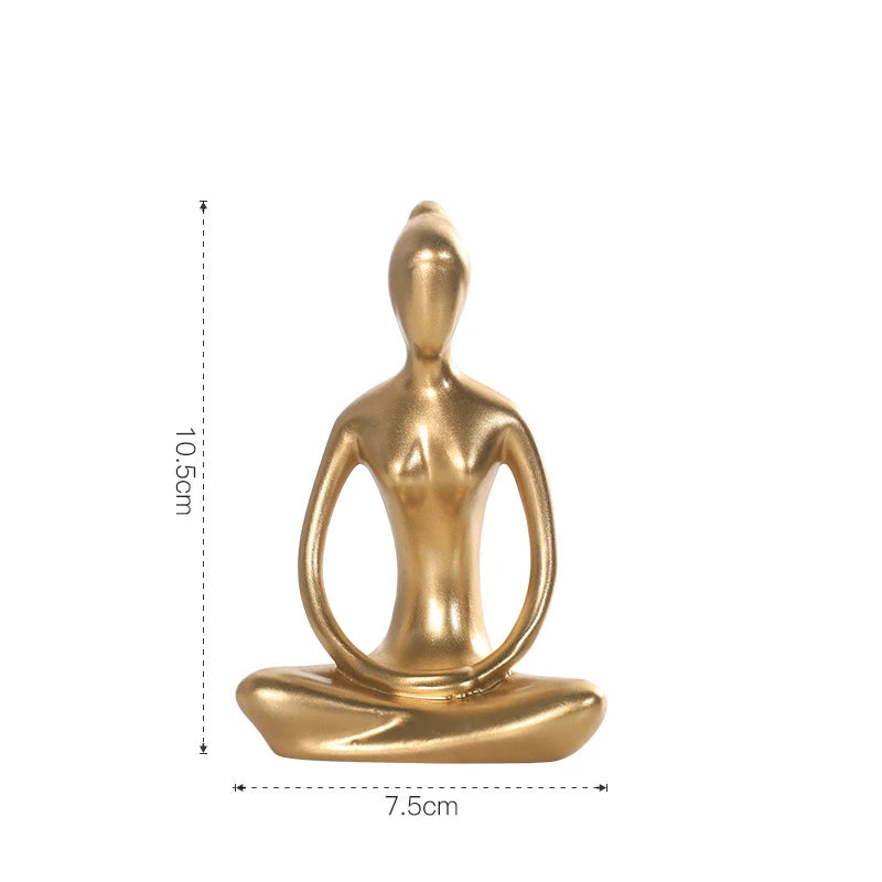 Golden Balance Yoga Figurine