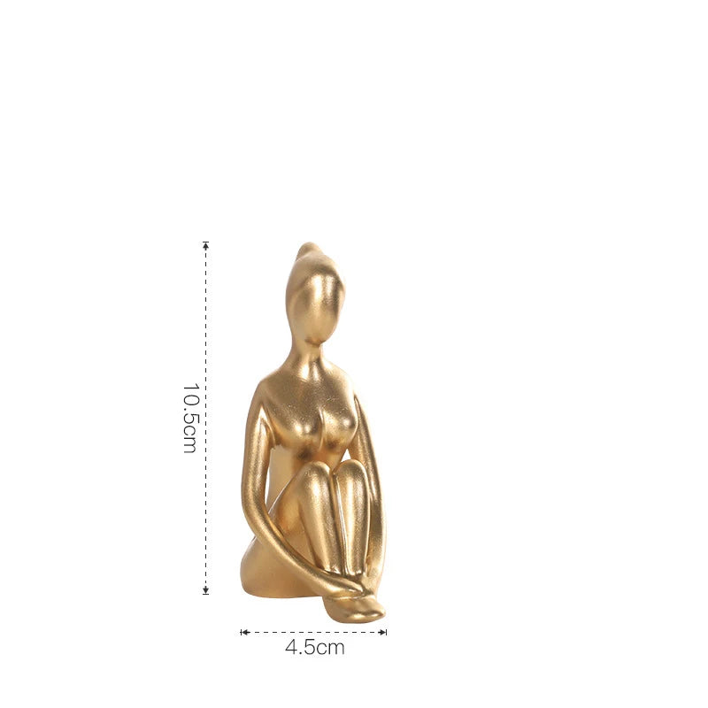 Golden Balance Yoga Figurine