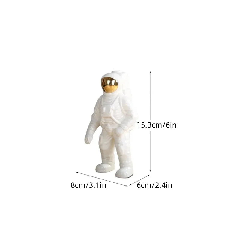 Guérip Porcelain Astronaut Vase Figurines Bookshelves