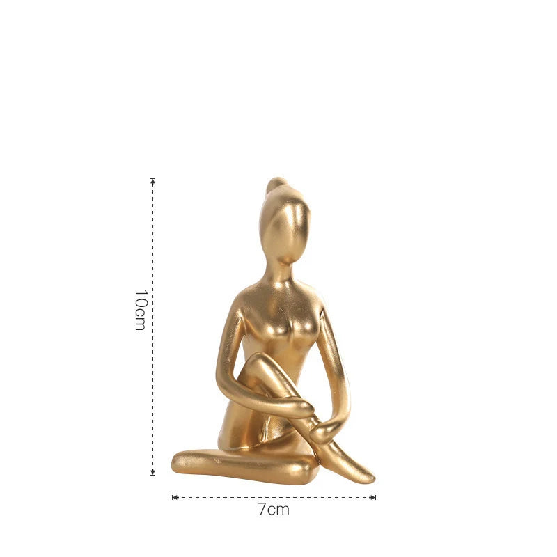 Golden Balance Yoga Figurine
