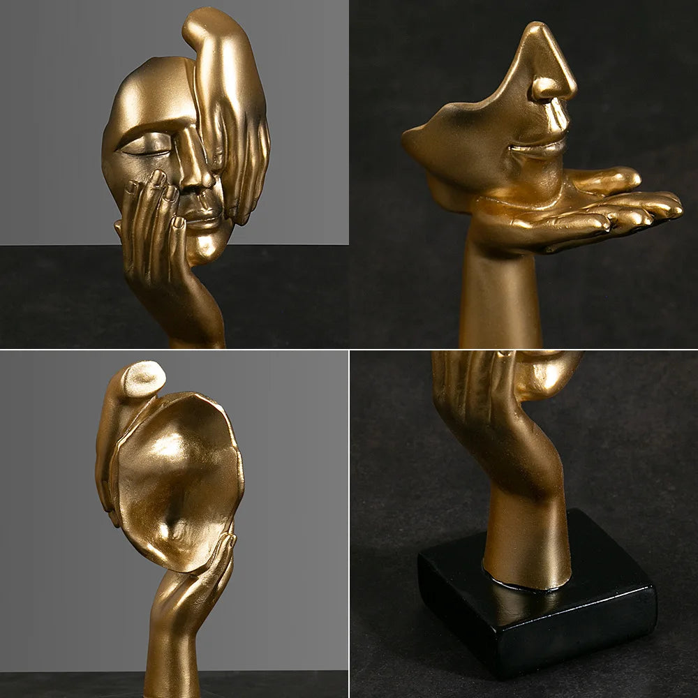 Abstract Face & Hand Sculpture
