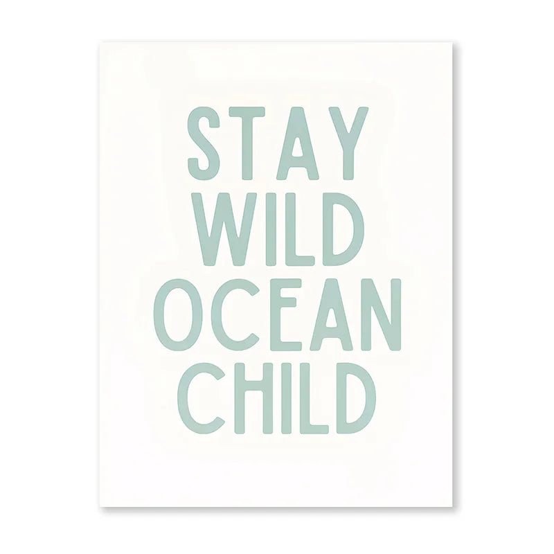 Guérip Nordic Minimalist Poster Surfing Sun Waves Print