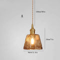 Guérip American Retro Brass Glass Pendant Lamp