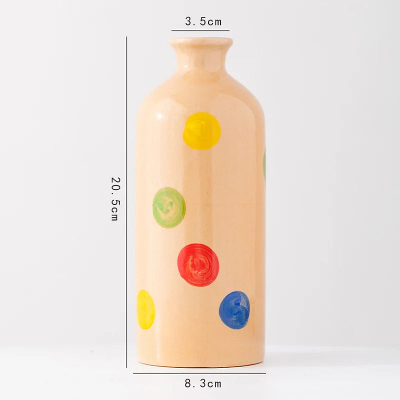 Norév Ceramic Vase Beige Pop Art