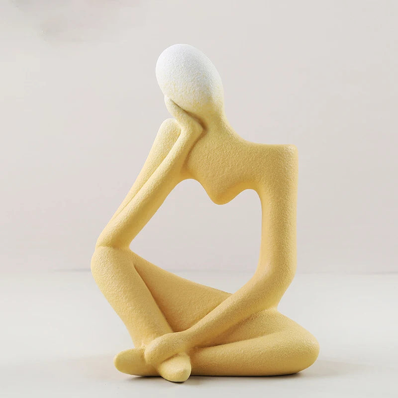 Abstract Thinker Sculptural Vase