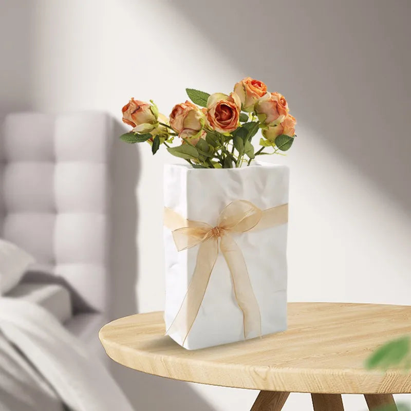 Norév Ceramic Paper Bag Vase