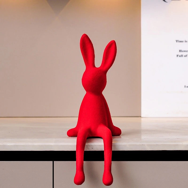 Long-Limbed Rabbit Decorative Figurine