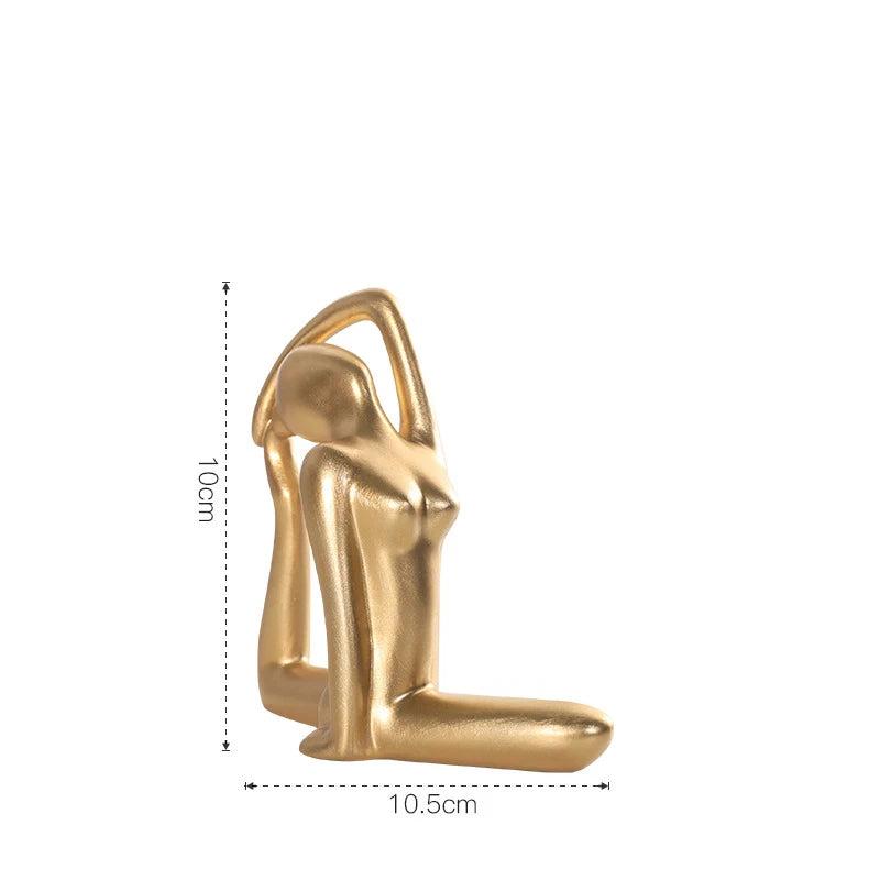 Golden Balance Yoga Figurine