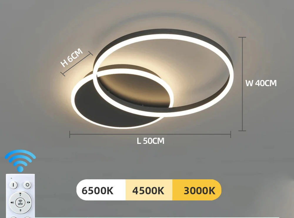 OrbitGlow Ring LED Ceiling Chandelier