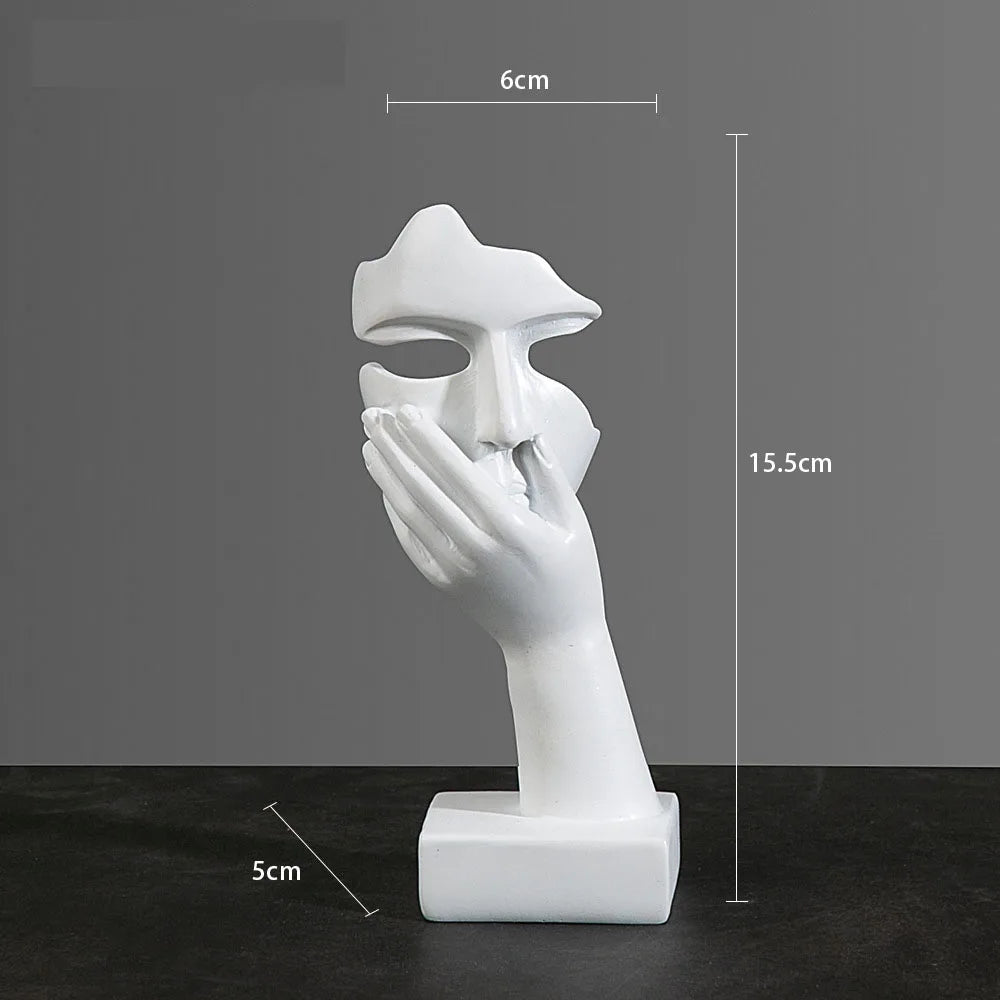 Abstract Face & Hand Sculpture