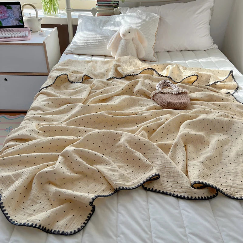 Printed Cotton Muslin Throw Blanket