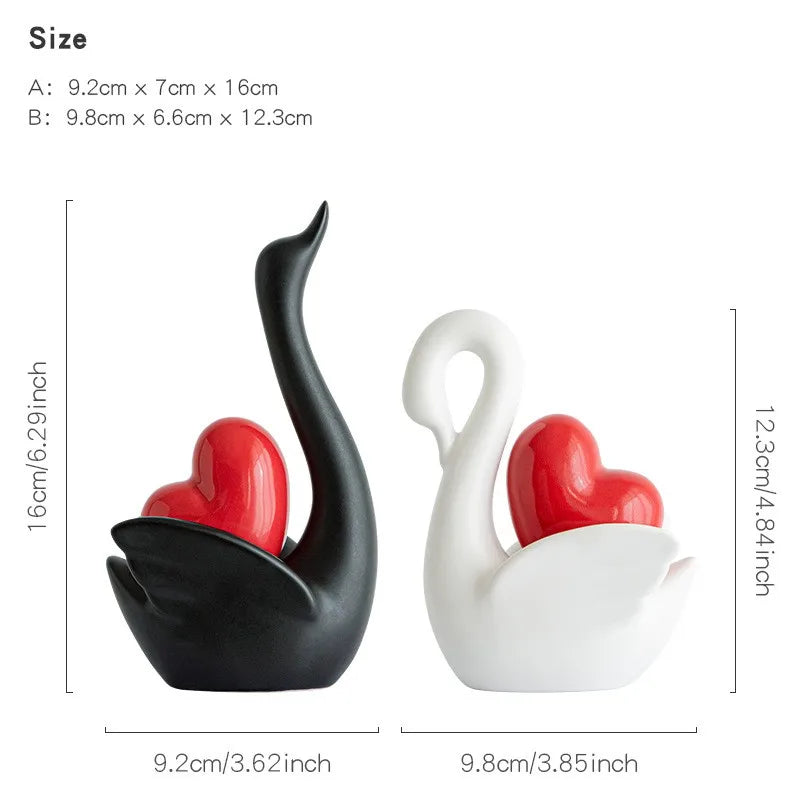 Guérip Swan Couple Love Sculptures