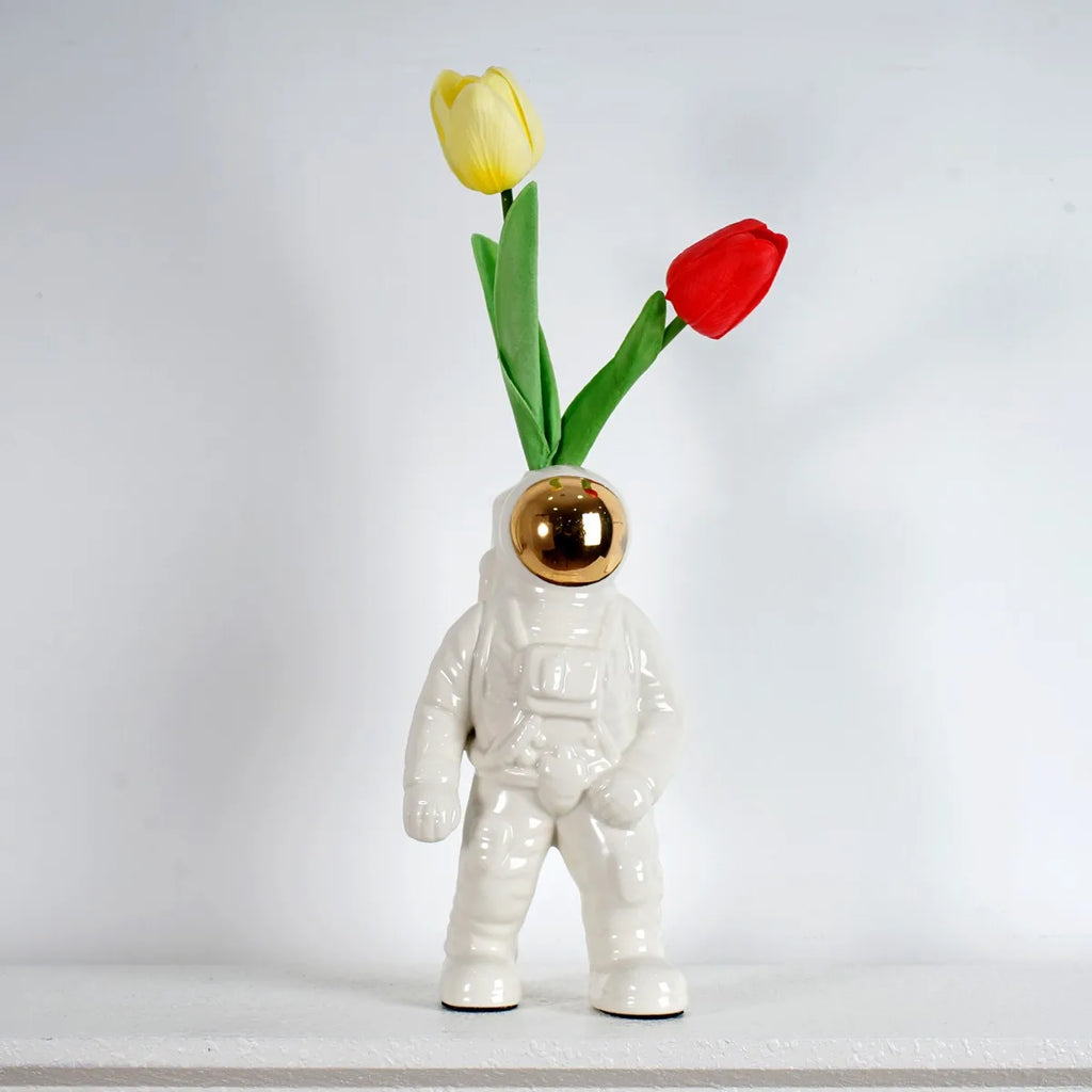 Guérip Porcelain Astronaut Vase Figurines Bookshelves