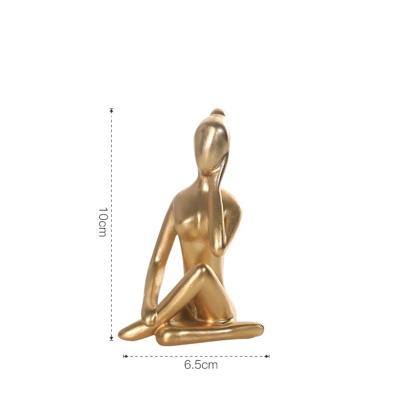 Golden Balance Yoga Figurine