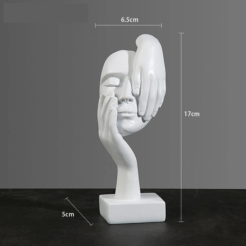 Abstract Face & Hand Sculpture
