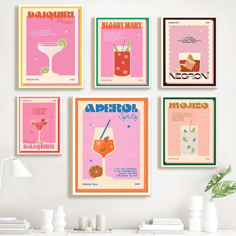 Aperol Spritz Cocktail Art Print