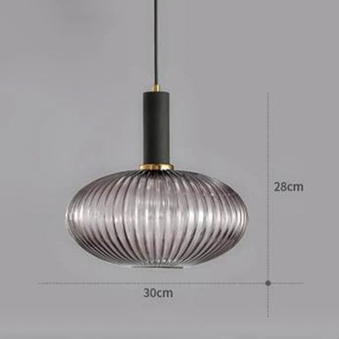 Guérip Retro Striped Glass Pendant Light