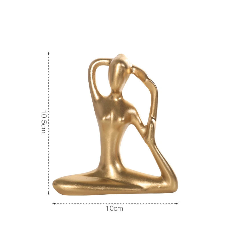 Golden Balance Yoga Figurine