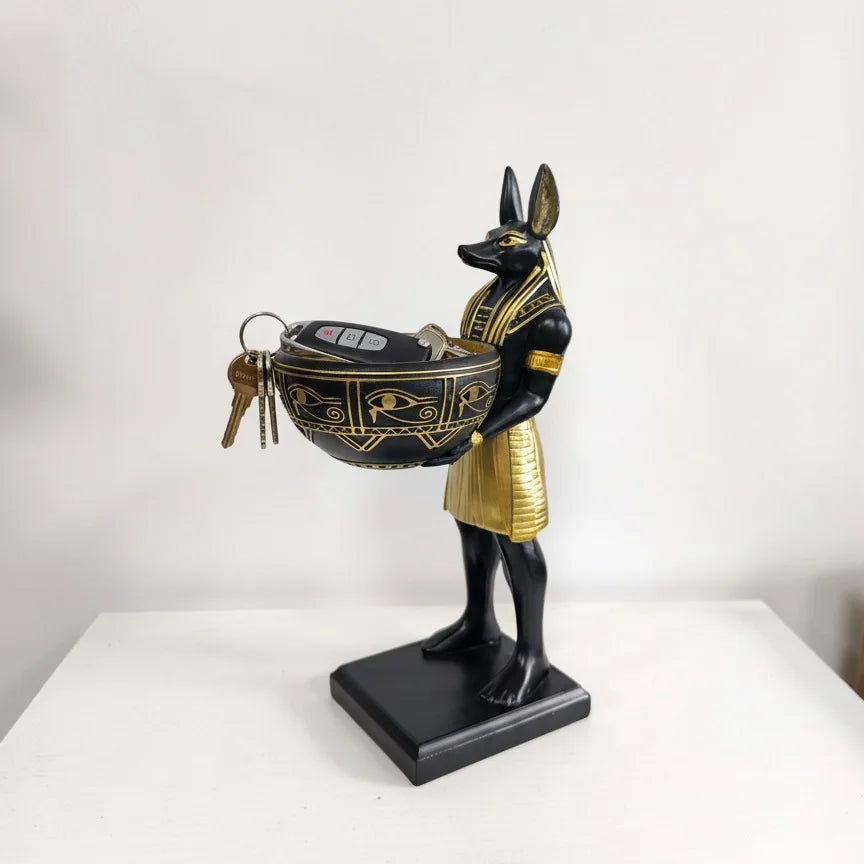 Guérip Anubis Guardian Bowl Sculpture