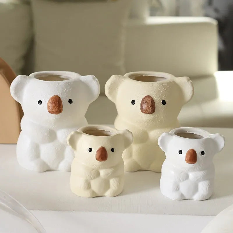 Norév Cute Koala Small Vase Succulent Flower Pot