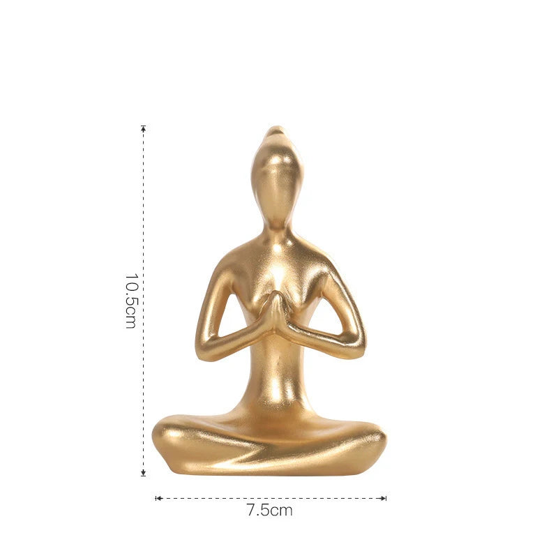 Golden Balance Yoga Figurine
