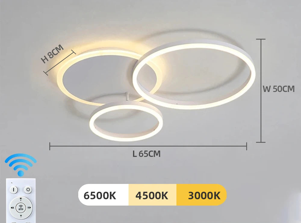 OrbitGlow Ring LED Ceiling Chandelier