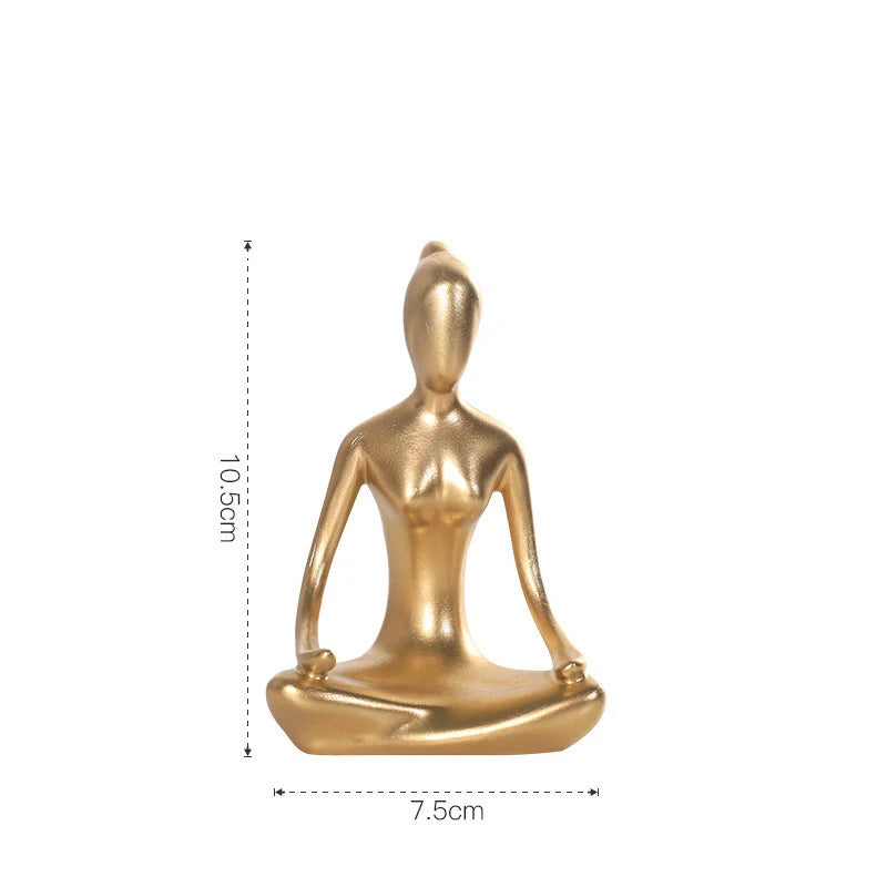 Golden Balance Yoga Figurine